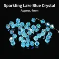 Funkelnde 4mm facettierte irisierende lake blue bicone Kristallglasperlen für DIY Schmuck - 4mm / Schillerndes Seeblau Bikonus-Design (JDLBL04)