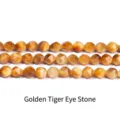 Faceted golden tiger eye stone diamond beads for DIY handmade jewelry making crafts - 6mm (Approx. 55 pcs) / Optimized Golden Tiger Eye