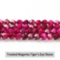 Rose red faceted rhombus Tiger Eye gemstone loose beads for DIY jewelry making - Optimized Rose Red Tiger Eye
