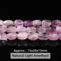 Natürliche facettierte helle Amethyst-Kristallperlen 15x20x13mm für DIY-Schmuck - 19 Stück/Packung (15x20x13mm) / Natürlicher Heller Amethyst