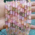 Perles en cristal cylindriques facettées de 8x11mm pour la fabrication de bijoux DIY - Style Cylindre Facetté en Cristal de Couleur Mixte Naturelle / 7-10*11mm (environ 27-29 pcs) / Cristal de Couleurs Mélangées Naturel