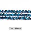 Faceted sapphire blue tiger eye gemstone beads for DIY jewelry making crafts - Optimized Royal Blue Tiger Eye