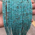 2x4mm enhanced blue turquoise disc beads for DIY jewelry making accessories. - Disc Shape / 155 Pieces/Strand / Enhanced Turquoise