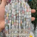 8x11mm natural Morganite cylinder beads for DIY jewelry making - 7-10*11mm (Approx. 27-29 Pcs) / Natural Morganite