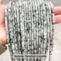 Natural Tianshan orchid stone 4x13mm cylinder tube loose beads for DIY jewelry making - Natural Tianshan Blue Stone Tube (JDXYZ03)