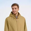 Herren Khaki Kapuzenjacke Casual Fruehling Oberbekleidung Reissverschluss Jacke Top - S / Oberteile / Khaki