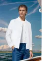 Chaqueta Casual Blanca Hombre Color Sólido Estilo Camisa Simple Primavera Otoño Moda Ropa SKU - S / Tops / Blanco