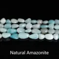 High quality 5A grade natural blue amazonite irregular tumbled stone beads for jewelry - 5A Natural Amazonite Irregular / 6-8mm (Approx 45-65 Pieces/Strand)