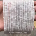 Strands of natural 2x4mm white jade disc spacer beads for DIY jewelry - Disc Shape / 2*4mm (Approx. 155 Pieces) / Natural White Jade