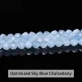 Faceted sky blue chalcedony gemstone beads for professional DIY jewelry making - Optimized Sky Blue Chalcedony