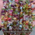 Perle di quarzo crackle sintetico in colori misti per la creazione di gioielli DIY - 5-8 mm / Quarzo Craquelé Sintetico Colori Misti