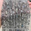 Natural irregular grey moonstone labradorite beads strings for DIY jewelry making - Natural Grey Moonstone Irregular / 6-8mm (Approx 45-65 Pieces/Strand)