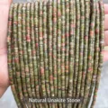 Natural green and pink unakite stone disc beads 2x4mm for DIY jewelry handmade crafts - Disc Shape / 2*4mm (Approx. 155 Pieces) / Unakite