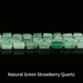 8x11mm faceted cylinder natural green strawberry quartz beads for jewelry making - Faceted Cylinder Style / 7-10*11mm (Approx 27-29 Pcs/Pack) / Natural Green Strawberry Quartz
