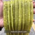 Natural yellow lemon jade 2x4mm disc spacer beads for DIY jewelry making crafts - Disc Shape / 2*4mm (Approx. 155 Pieces) / Natural Lemon Jade