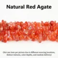 Perle di pietra agata rossa naturale lucida di forma irregolare per gioielli fai-da-te - 5-8 mm / Agata Rossa Naturale