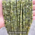 Natural southern jade disc beads 2x4mm for jewelry DIY - Disc Shape / 155 Pieces/Strand / Natural Southern Jade