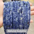 Natural blue spot stone 4x13mm cylindrical tube beads for DIY jewelry making accessories - Natural Blue Spot Stone Tube
