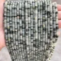 2x4mm natural green tremolite stone disk beads for DIY jewelry making - Disc Shape / 155 Pieces/Strand / Natural Green Schiller Stone