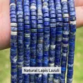 Natural lapis lazuli 2x4mm disc beads for DIY jewelry bracelet making - Disc Shape / 155 Pieces/Strand / Lapis Lazuli