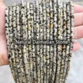 Natural dalmatian jasper 4x13mm cylindrical tube loose beads for DIY jewelry making - Natural Dalmatian Jasper Tube