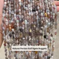 Natural tumbled Persian Gulf agate stone beads for DIY jewelry making - Natural Botswana Agate Irregular / 6-8mm (Approx 45-65 Pieces/Strand)