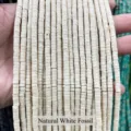 2*4mm natural white fossil stone cylindrical loose spacer beads for DIY jewelry making - Disc Shape / 155 Pieces/Strand / Natural Howlite Stone