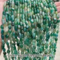 High quality natural green agate nugget beads for DIY jewelry making and crafts - Green Agate Irregular / 6-8mm (Approx 45-65 Pieces/Strand)