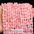 Natural irregular rose quartz stone beads for personalized DIY jewelry projects - Natural Rose Quartz Irregular / 6-8mm (45-65 Pieces/Strand)