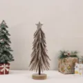 Minimalist Nordic style felt Christmas tree tabletop decoration for home holiday gift - 20cm (Small) / Brown Style B