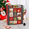 Festive Christmas gift bag with glitter and cartoon holiday patterns - Christmas Jigsaw (1) / Medium (18*8.5*24cm)