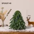 Realistic 40cm electric rotating PE Nordmann fir Christmas tree with a 38cm base diameter. - Large Rotating Musical Tree (Approx. 40CM)