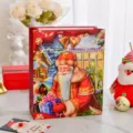 Grande sacchetto regalo di Natale festivo con un affascinante motivo a Babbo Natale - Babbo Natale / Medium (18x8.5x24cm) / Rosso