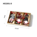 3er-Set hölzerne Weihnachtsgnome-Anhänger in Box, 15,5x10cm festliche Weihnachtsdeko - Wichtel Anhänger D (HO2501-D) / 3er Set