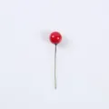 Single artificial red berry stem with green wire for Christmas home decor crafts - 1cm Single Berry / 100 Pieces/Pack