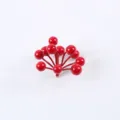 Lifelike artificial glossy red berries bunch for Christmas festive home table decoration - 11 Berries String