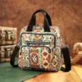 Mochila bohemia con estampado azteca para mujer de gran capacidad y estilo étnico - Patrón Azteca 7 (PG5078)
