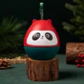 Boîte cadeau de Noël festive panda rouge et vert pour pommes et petites friandises - Style Panda
