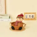 Weihnachts-Schneemann-Süßigkeitenkorb für die festliche Tischdekoration - Schneemann-Stil (Groß)