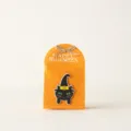 Bolsa de dulces de Halloween de fieltro naranja con gato negro y texto decorativo - S / Gato Negro Naranja