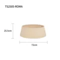 Beige plastic Christmas tree collar ring with 72cm diameter for festive base cover - Roman Ribbed Style (Natural Wood) / Natural Wood Color