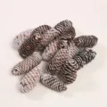 Set of natural pine cones with snow-dusted white tips for DIY Christmas craft decoration - Tall Pinecone / 6-10cm / White Edged