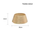 Gold glitter Christmas tree collar base cover 65cm wide for festive holiday decor - Crystal Style (Gold) / Gold