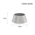 Silver glitter Christmas tree collar with 65cm base and 21cm height - Crystal Style (Silver) / Silver
