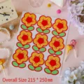 Cartoon flower lollipop decorative card sheet measuring 215x250mm for student gifts - Small Flower Style 3 / 9 Pieces Set