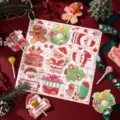 Detailed view of Christmas cartoon lollipop decorative cards in a festive setting - Christmas Series / 10 Pieces/Pack