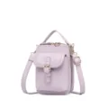 Bolso bandolera lila para móvil con correa ajustable y hebilla dorada elegante - Con Hebilla (J658) / Violeta Claro