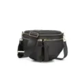 Bolso bandolera negro impermeable de tela Oxford con elegantes detalles dorados - Estilo en Forma de Concha (MG6003-1) / Negro