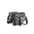 Bolso bandolera elegante de tela Oxford con estampado de leopardo para mujer con correa - Estilo en Forma de Concha (MG6003-1) / Estampado de Leopardo en Blanco y Negro