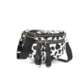 Bolso bandolera de tela Oxford con estampado de vaca, gran capacidad e impermeable - Estilo en Forma de Concha (MG6003-1) / Estampa de vaca